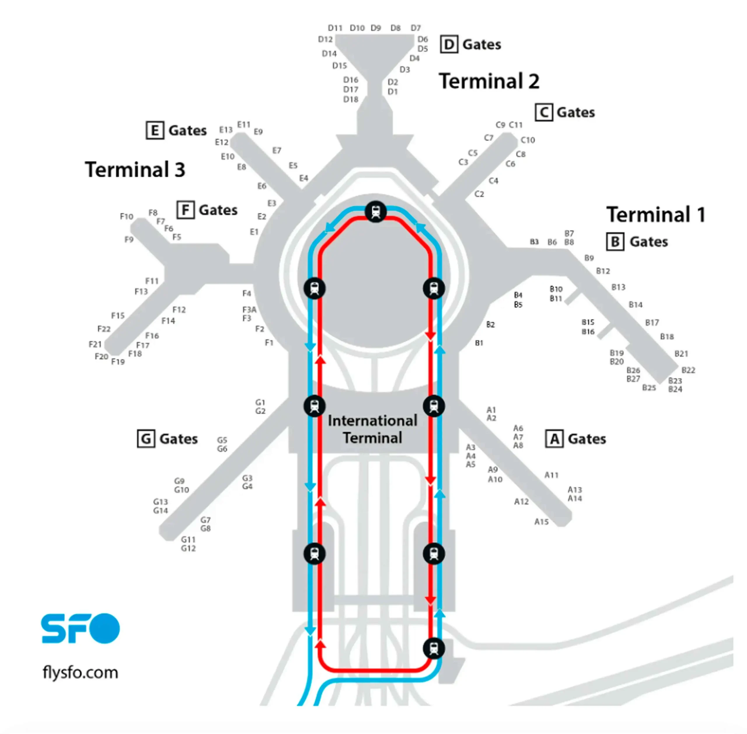 San Francisco Airport Map