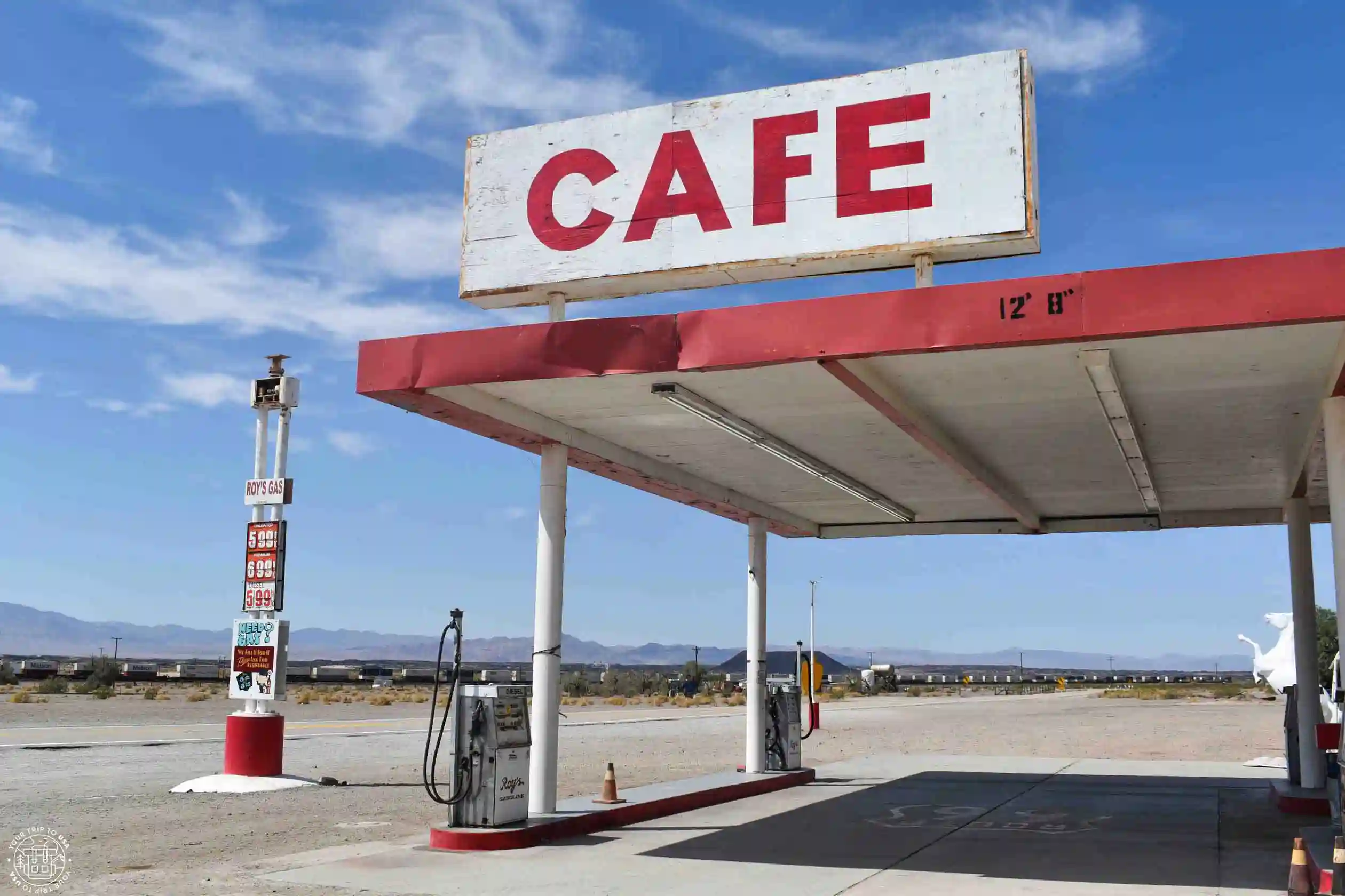 Gasolinera en la Ruta 66, Costa Oeste de EEUU