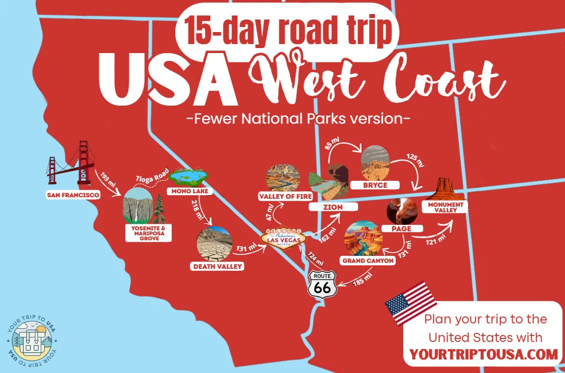West Coast of United States map