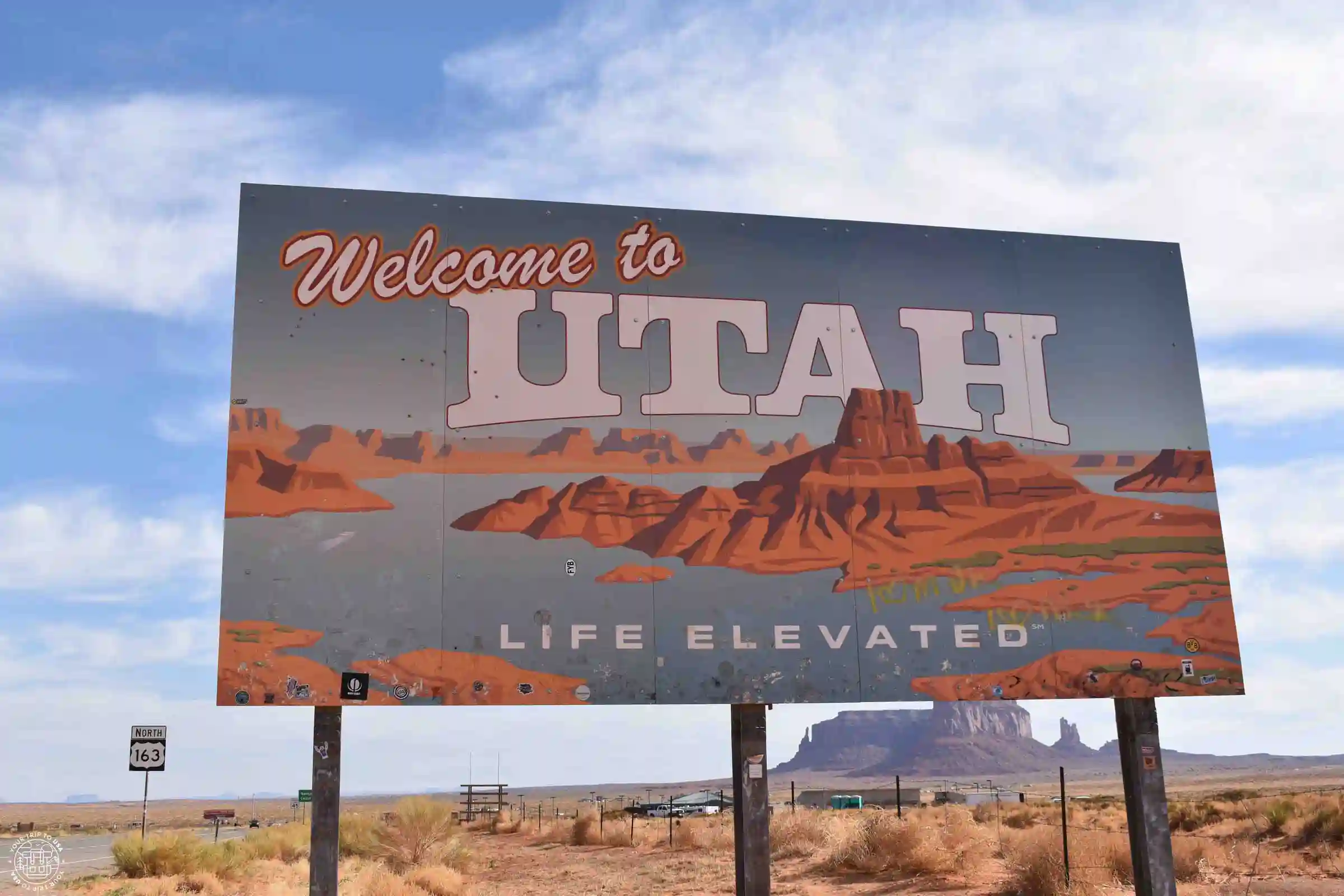 Welcome to Utah sign