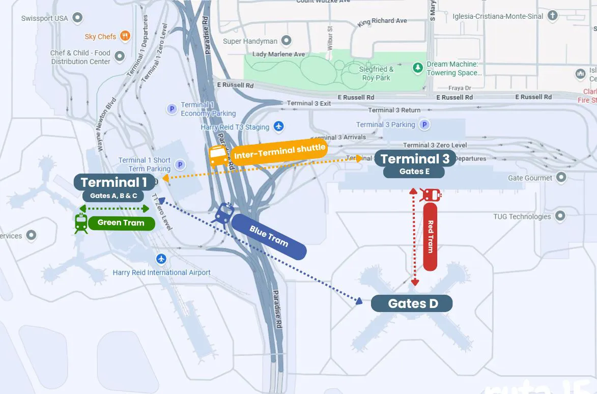 Las Vegas Airport Map