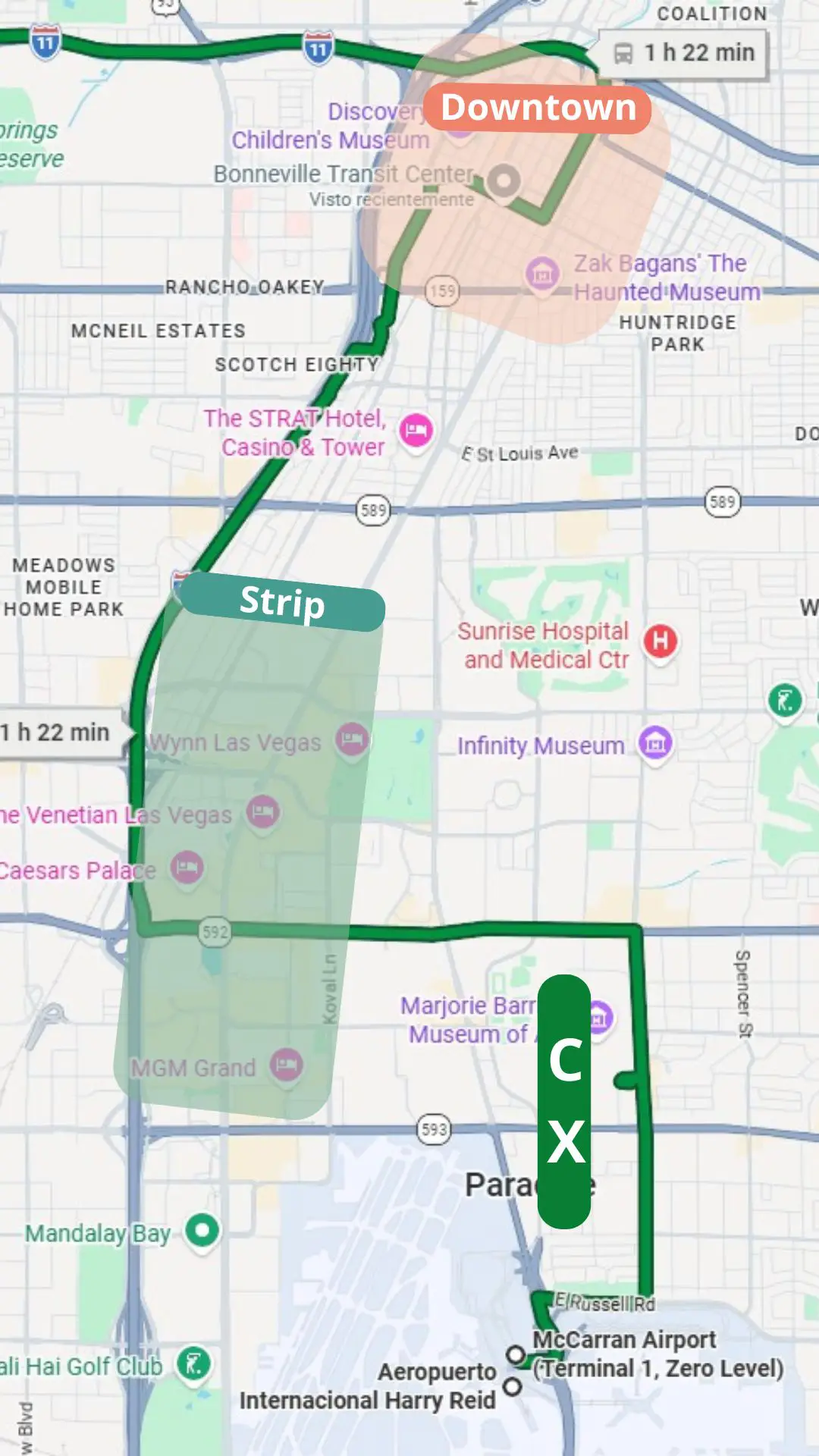 Public transportation from Las Vegas Airport