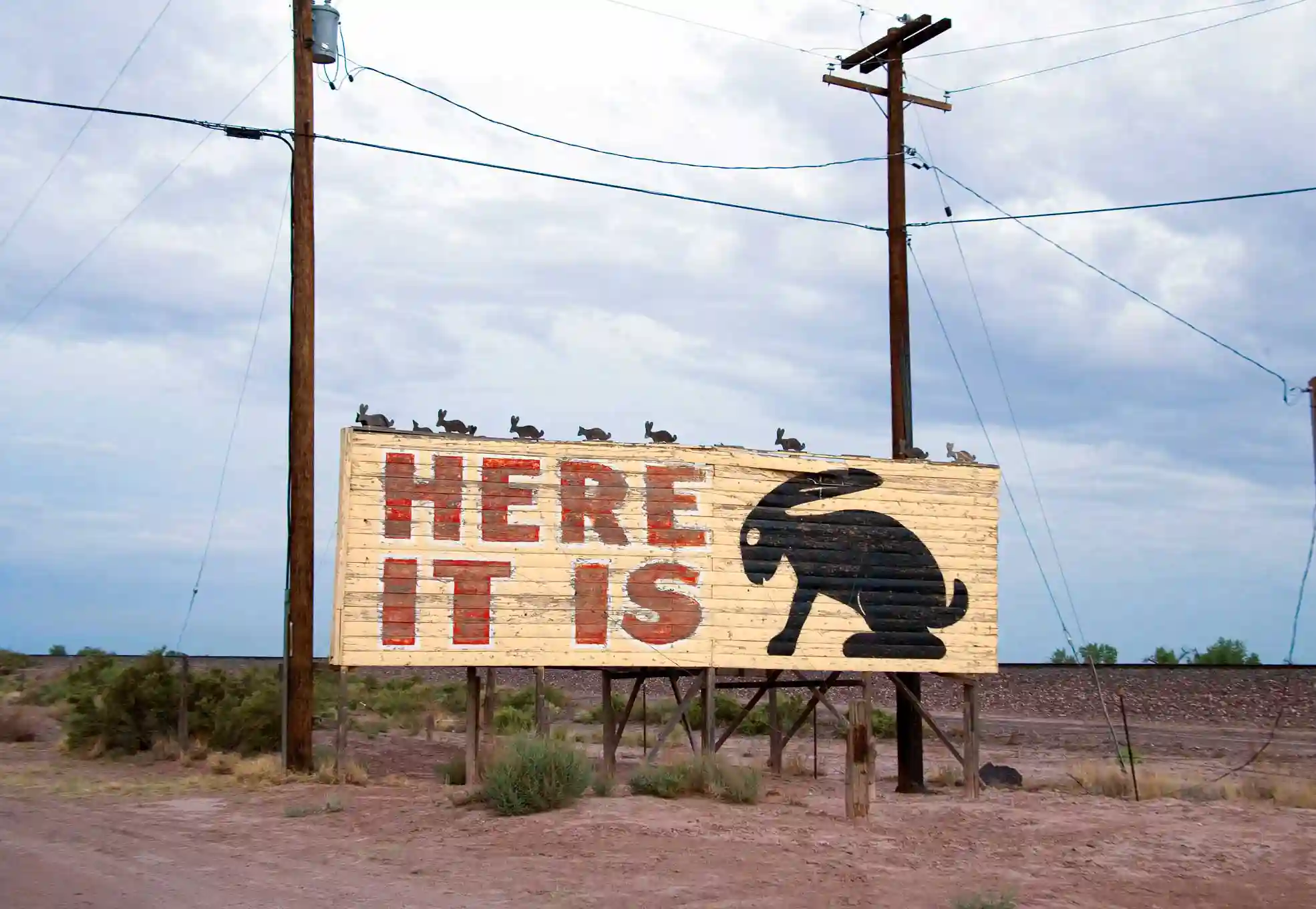 Sign from the Jack Rabbit Trading Post, Route 66