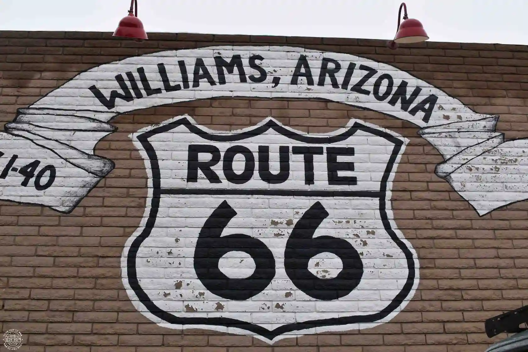 Mural de la Ruta 66 en Williams