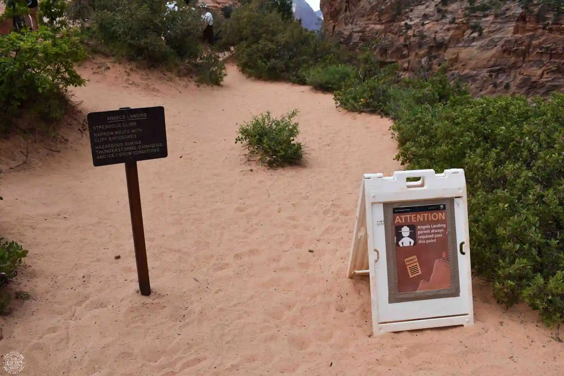 Inicio del sendero a Angels Landing