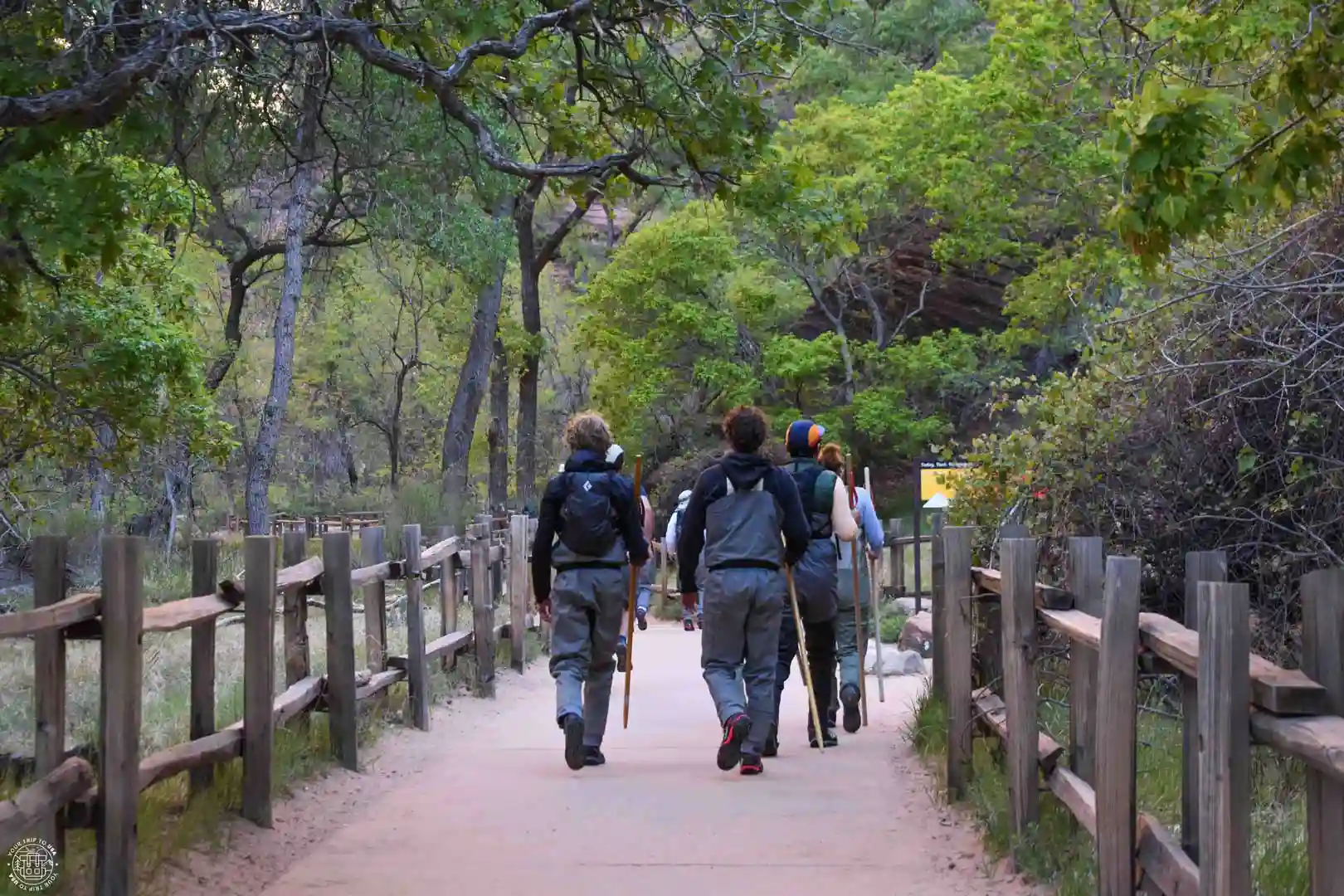 Senderistas en Zion National Park
