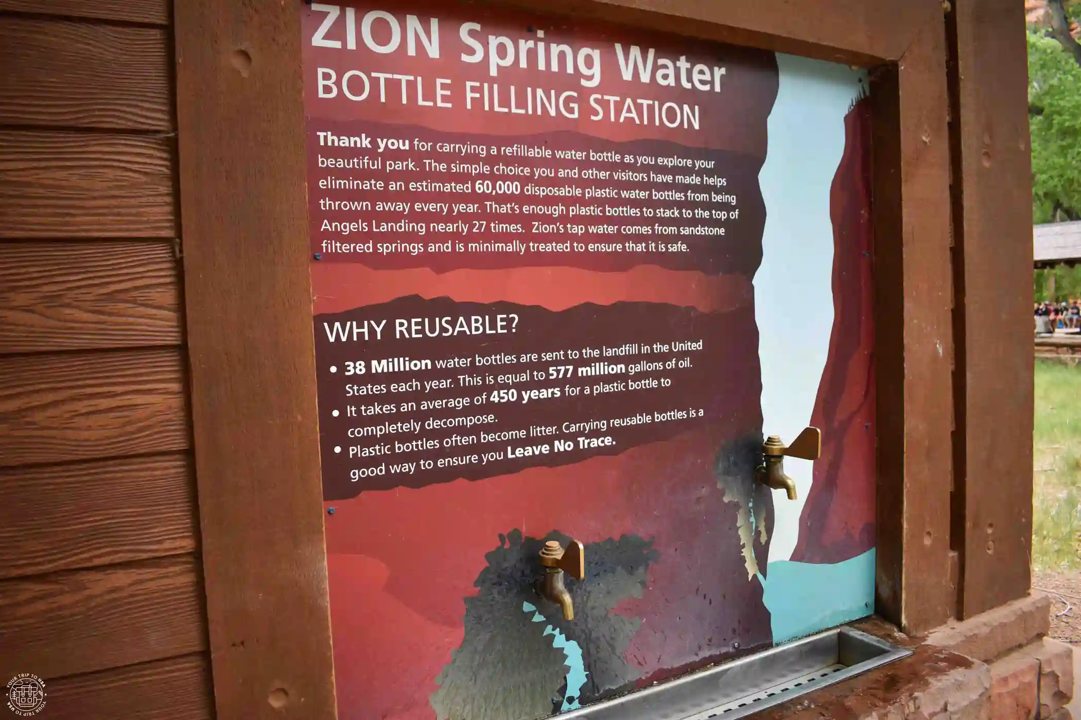Fuente de agua potable, Zion National Park