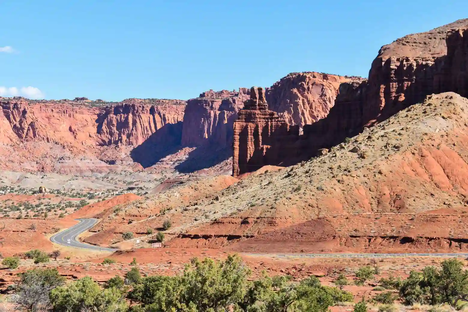 Carretera de acceso a Capitol Reef