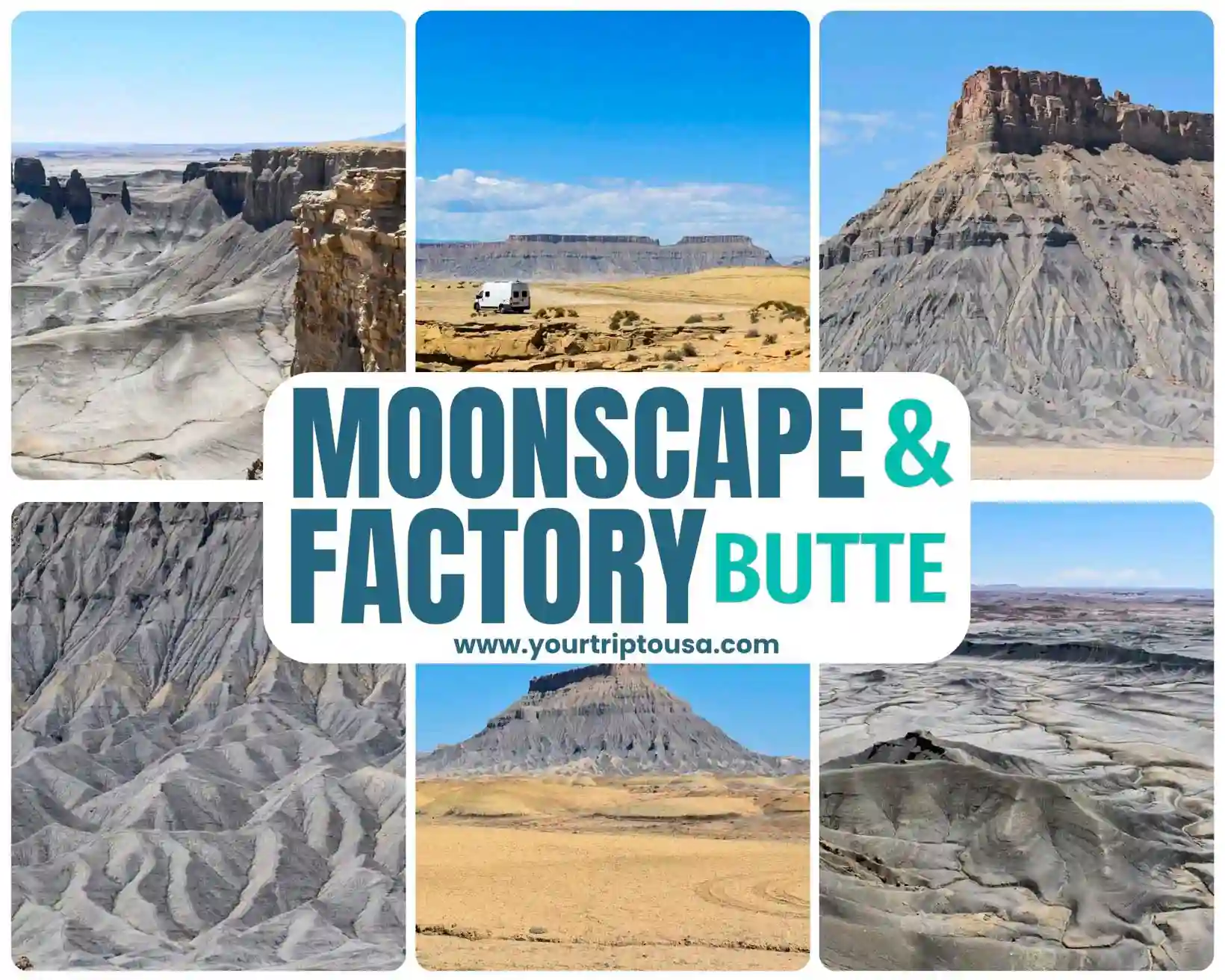 Moonscape and Factory Butte, Utah
